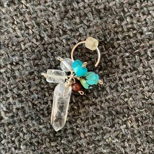 Semi-Precious Boho Turquoise & Quartz Earring